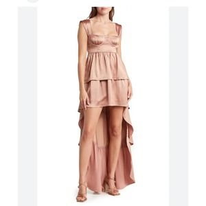 WeWoreWhat Satin Mini Dress in Blush Pink